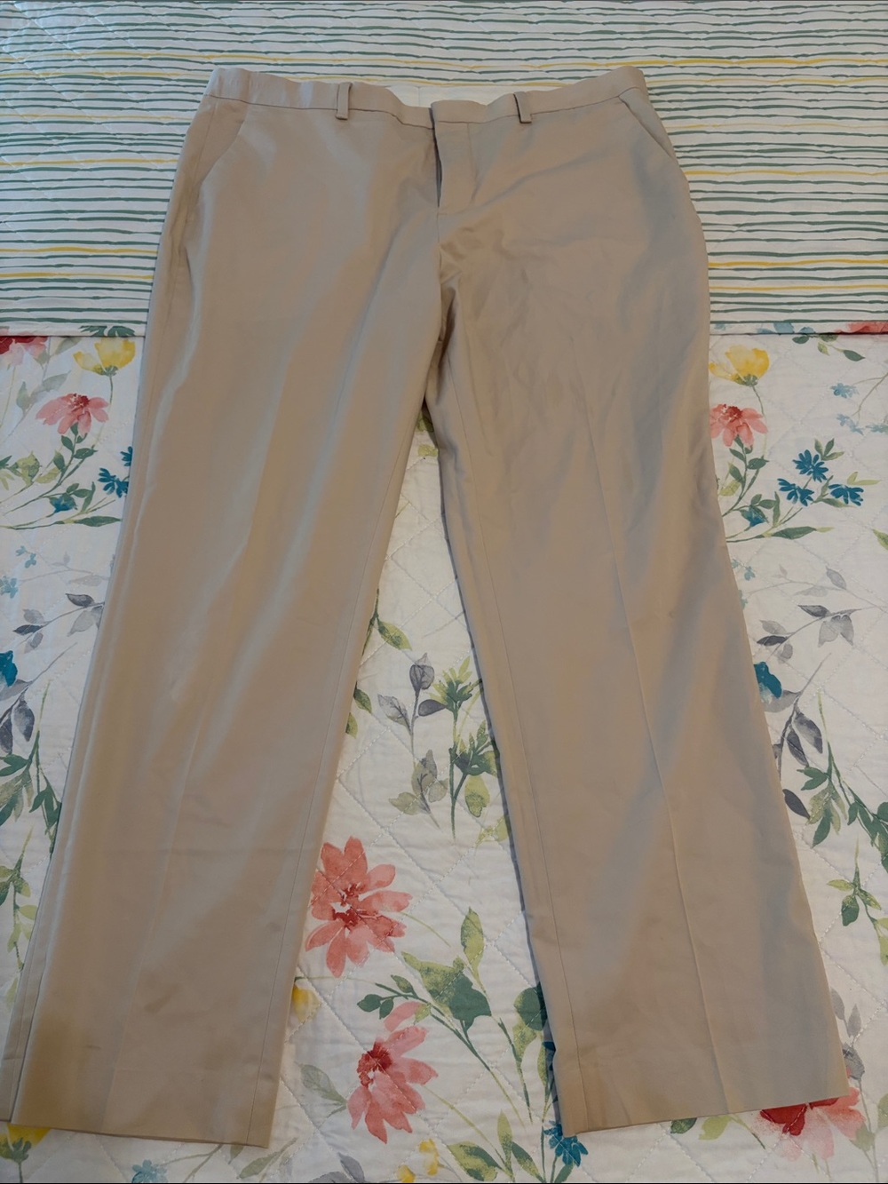 Men's Classic Khaki Dress Pants - Beige SLIM 36/30